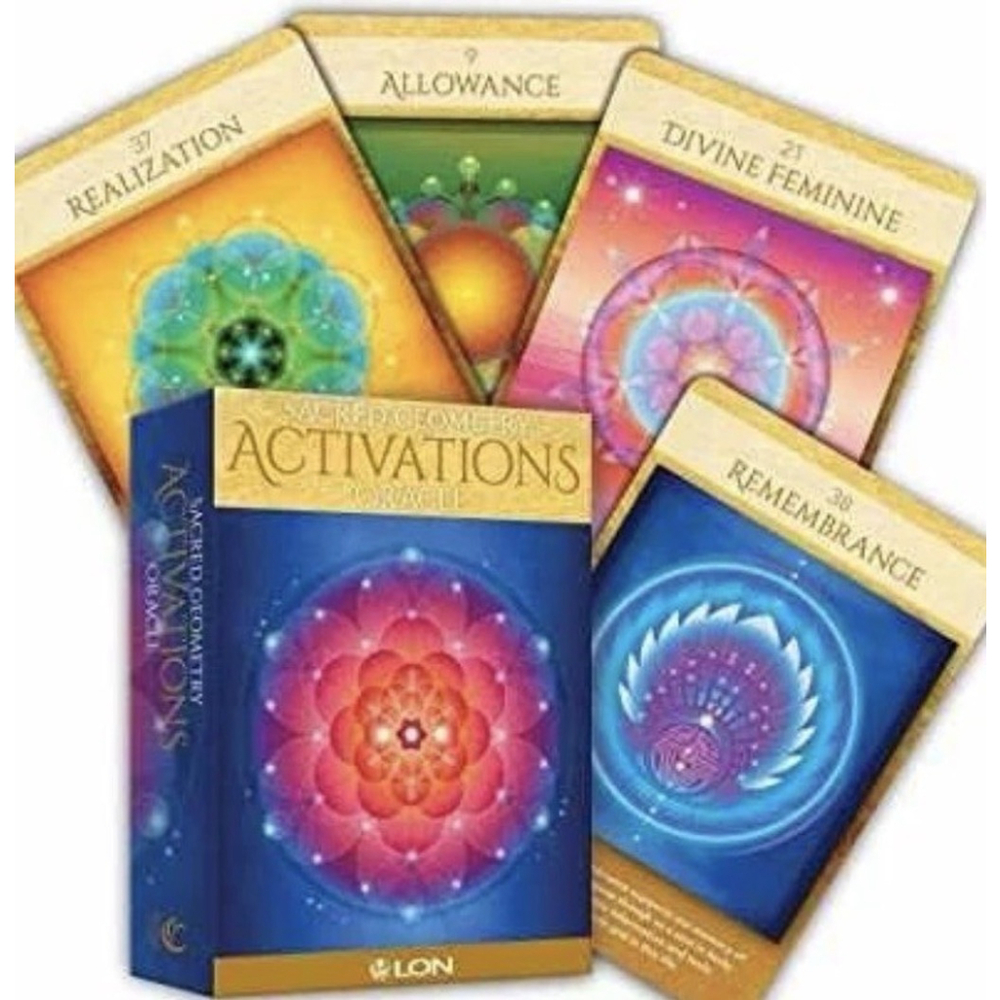 Sacred Geometry Activation Oracle Lg. 5” Colorful Lon Art Meditation Spirit
